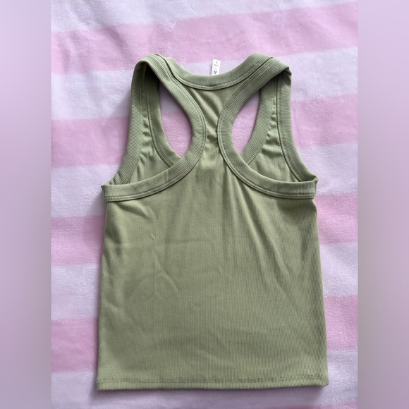 Green Ribbed Halter Top - Picture 4 of 5